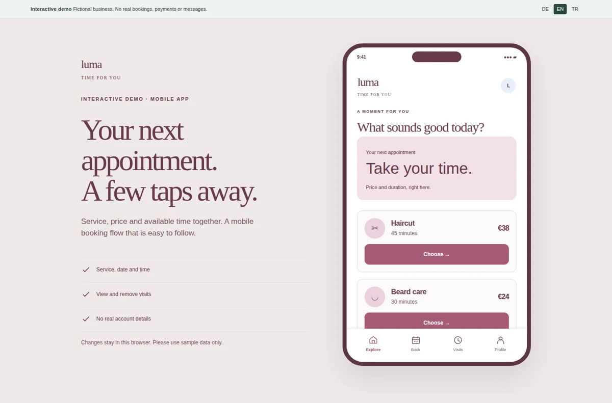 Booking app