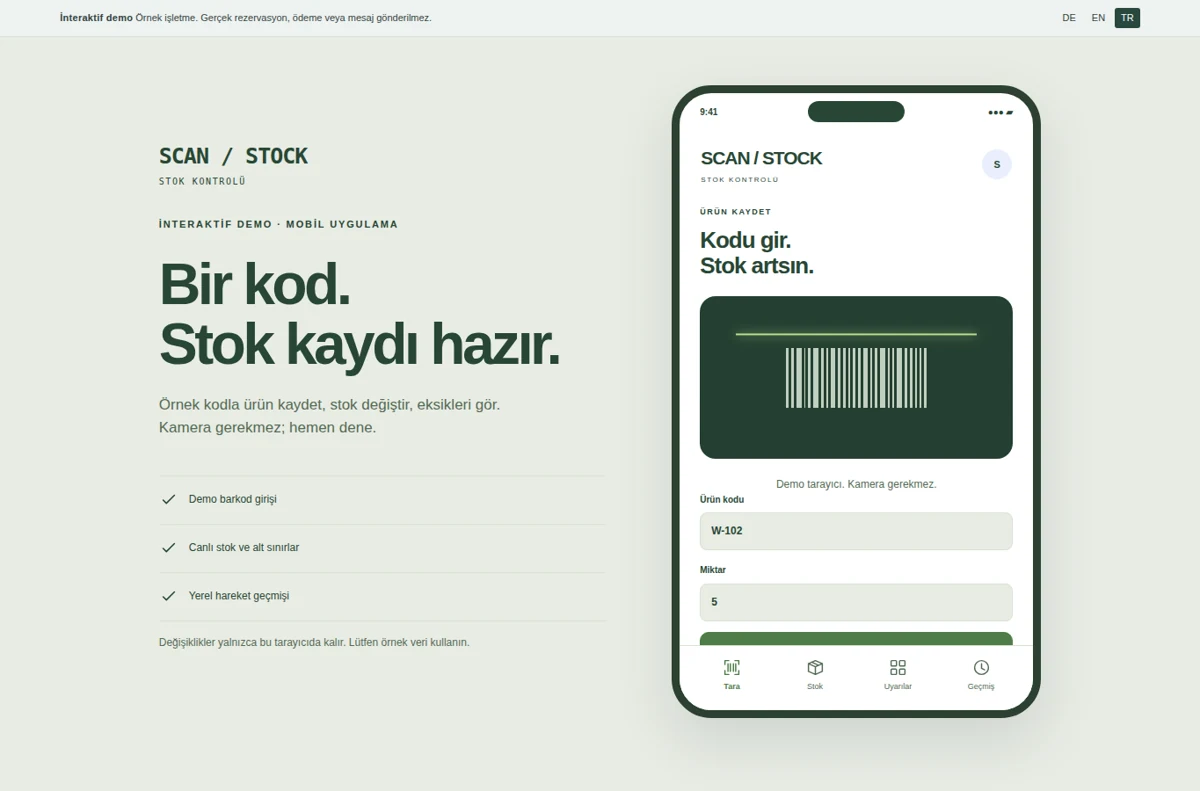 Stok uygulaması